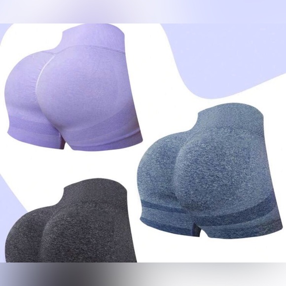 Pants - Womens Multicolor High-Waisted Biker Shorts Set